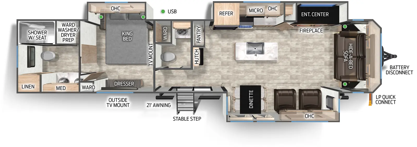 Cherokee 39NABL Floorplan